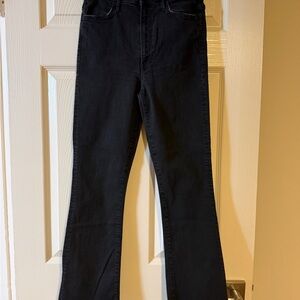 MOTHER Black Flare Jeans